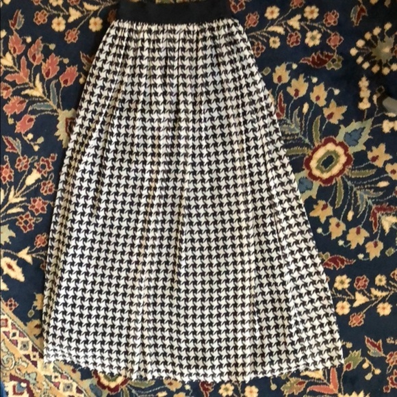Talbots Houndstooth Hostess Maxi Chiffon Tulle - Picture 3 of 8